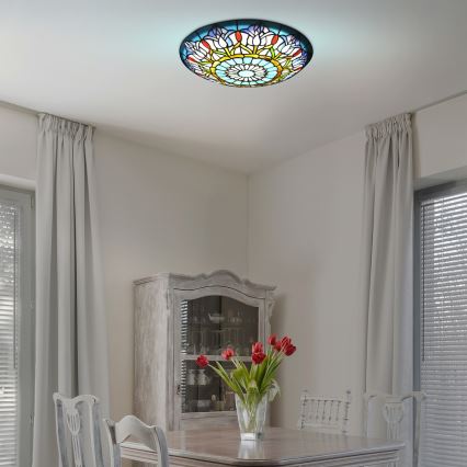 Brilagi - Tiffany vitražno stropno svjetilo LORAS 2xE27/60W/230V