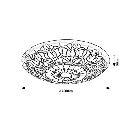 Brilagi - Tiffany vitražno stropno svjetilo LORAS 2xE27/60W/230V