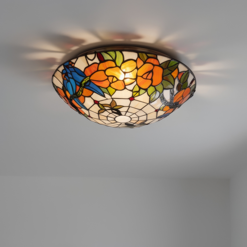 Brilagi - Tiffany vitražno stropno svjetlo JUNGLE 2xE27/60W/230V promjer 40 cm