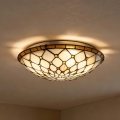 Brilagi - Tiffany vitražno stropno svjetlo Slonovača 2xE27/60W/230V Ø 40 cm
