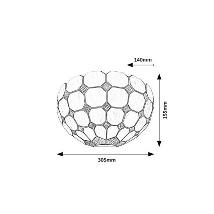 Brilagi - Tiffany vitražno zidno svjetlo DORAN 1xE14/40W/230V