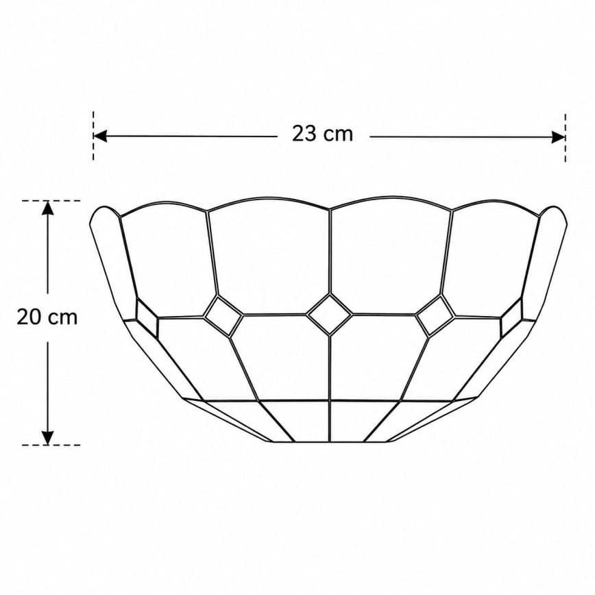 Brilagi - Tiffany vitražno zidno svjetlo SIENNA 1xE14/40W/230V