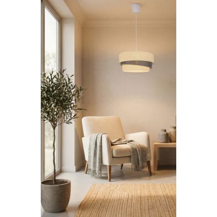 Brilagi - TRIO ovjesni luster na kabelu 1xE27/60W/230V, promjer 40 cm, krem/siva