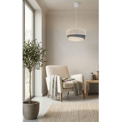 Brilagi - TRIO ovjesni luster na kabelu 1xE27/60W/230V, promjer 40 cm, krem/siva