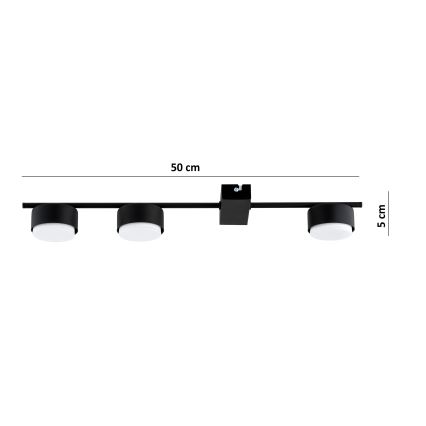 Brilagi - LED RGB+CCT Prigušivo točkasto svjetlo MONO 3xGX53/14W/230V 2700-6500K Wi-Fi Tuya crna