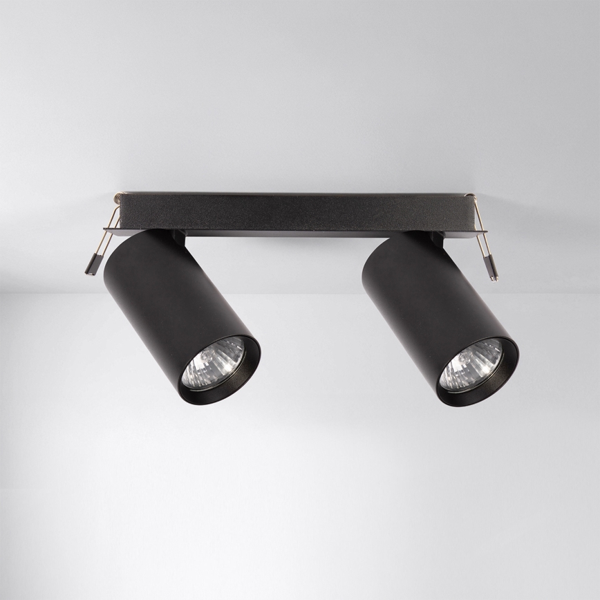 Brilagi - Ugradna stropna svjetiljka SELE 2xGU10/30W/230V crna