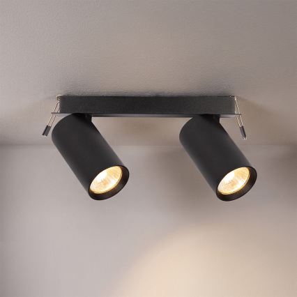 Brilagi - Ugradna stropna svjetiljka SELE 2xGU10/30W/230V crna