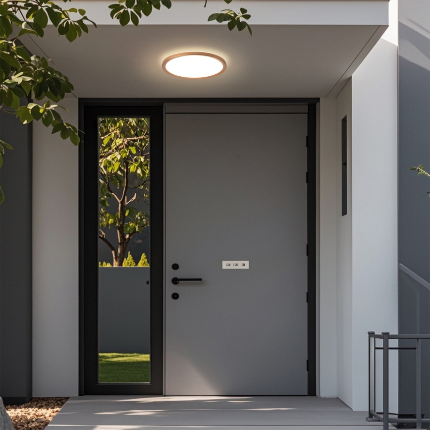 Brilagi - LED stropno svjetlo za kupaonicu ULTRA TANKO LED/12W/230V Ø 22,5 cm ružičasto zlato IP54