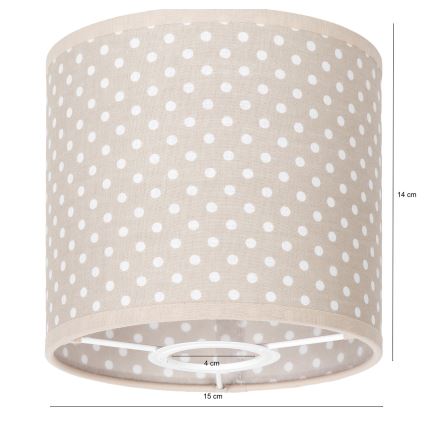 BRILAGI - Univerzalni abažur BOBO E27, promjer 15 cm, bež s točkicama