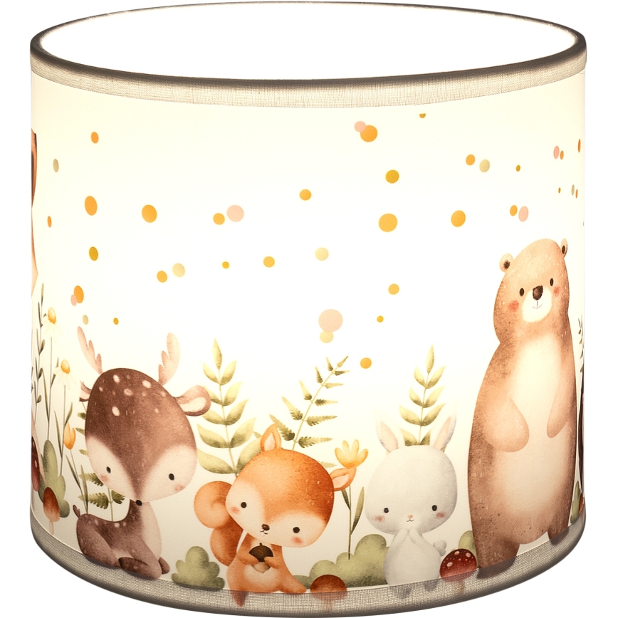 BRILAGI - Univerzalni abažur BOBO E27 Ø 15 cm bijela/životinjice