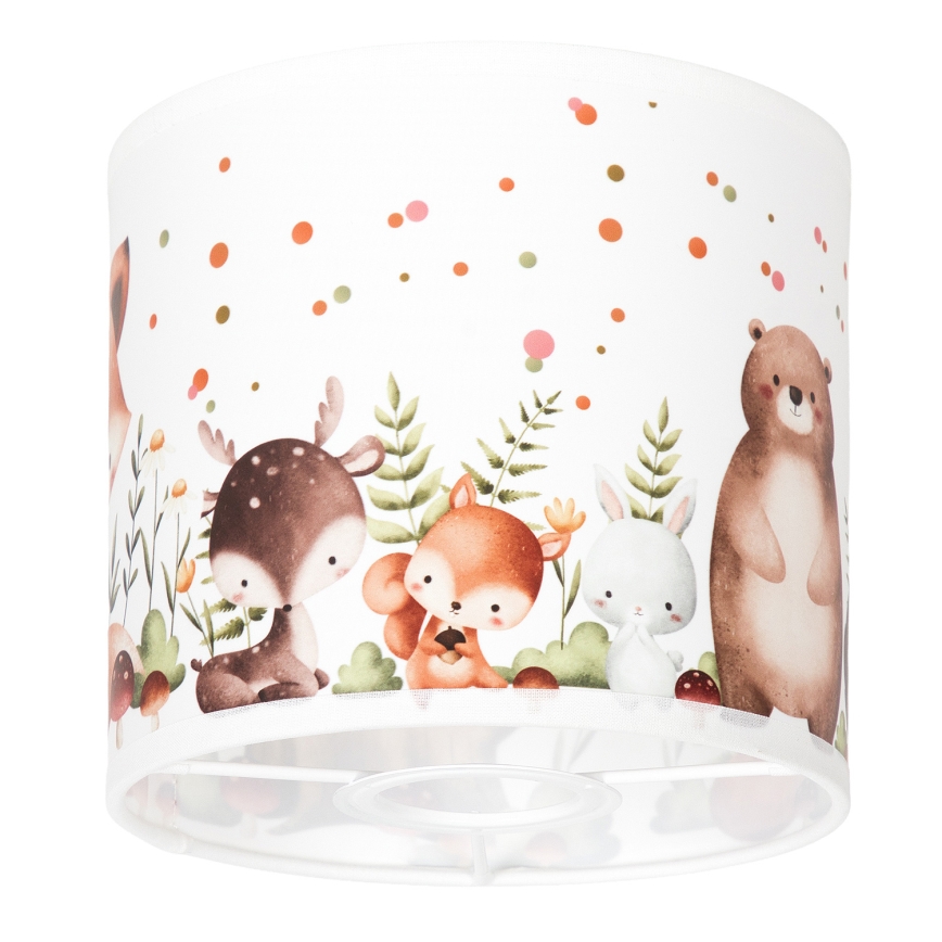 BRILAGI - Univerzalni abažur BOBO E27 Ø 15 cm bijela/životinjice