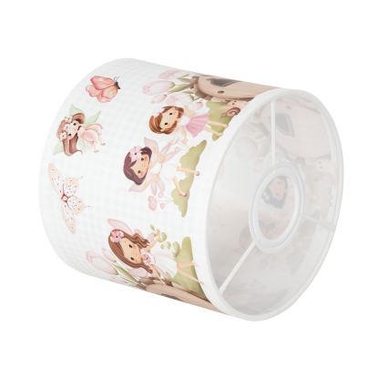 BRILAGI - Univerzalni abažur BOBO E27, Ø 15 cm, bijeli/ružičasti/s motivom vila