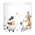 Brilagi - Univerzalni abažur BOBO E27 Ø 15 cm bijeli/s motivom životinja