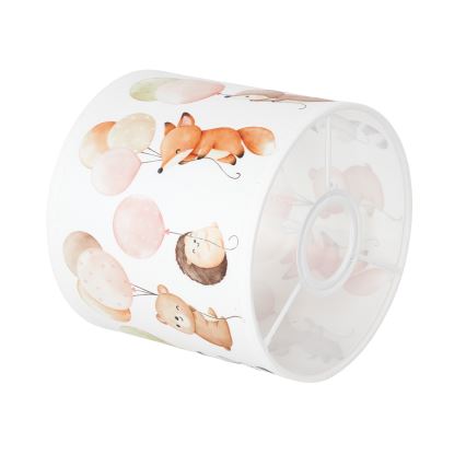BRILAGI - Univerzalni abažur BOBO za E27, promjer 15 cm, bijeli s motivom životinjica
