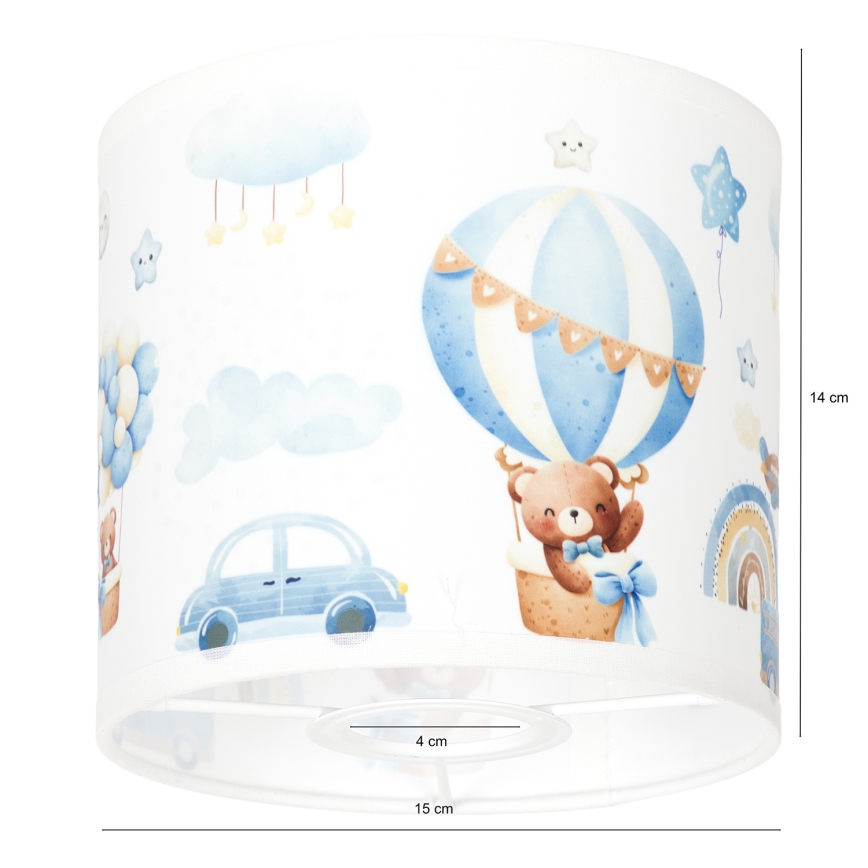 BRILAGI - Univerzalno sjenilo BOBO E27 prom. 15 cm bijela/plava/medvjedići