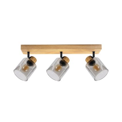 Brilagi - Usmjereno rasvjetno tijelo HYGGE 3xE14/15W/230V drveno/zadimljeno