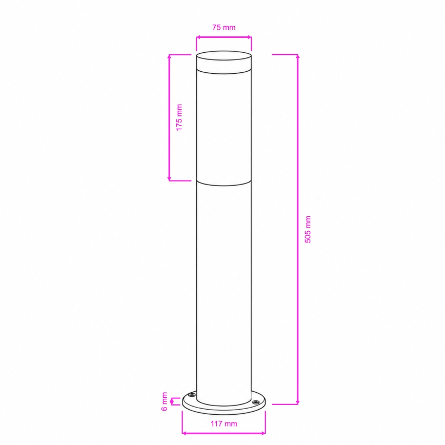 BRILAGI - Vanjska lampa ELIA 1xE27/20W/230V IP44 50 cm matni krom