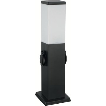 Brilagi - Vanjska lampa s 2 SCHUKO utičnicama, 1x E27/15W/230V, 40 cm, IP44, crna
