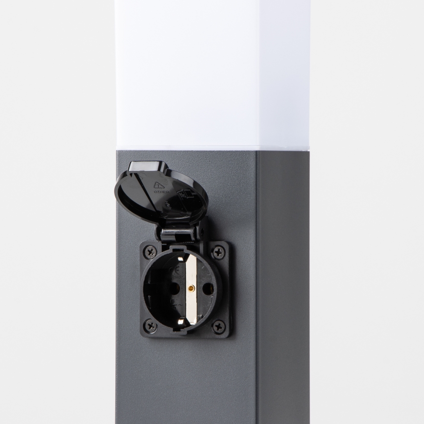 Brilagi - Vanjska lampa NOVA s 2 SCHUKO utičnicama 1xE27/15W/230V 40 cm IP44 antracit
