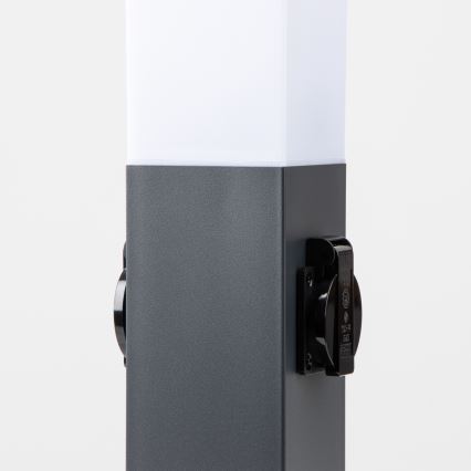 Brilagi - Vanjska lampa NOVA s 2 SCHUKO utičnicama 1xE27/15W/230V 40 cm IP44 antracit