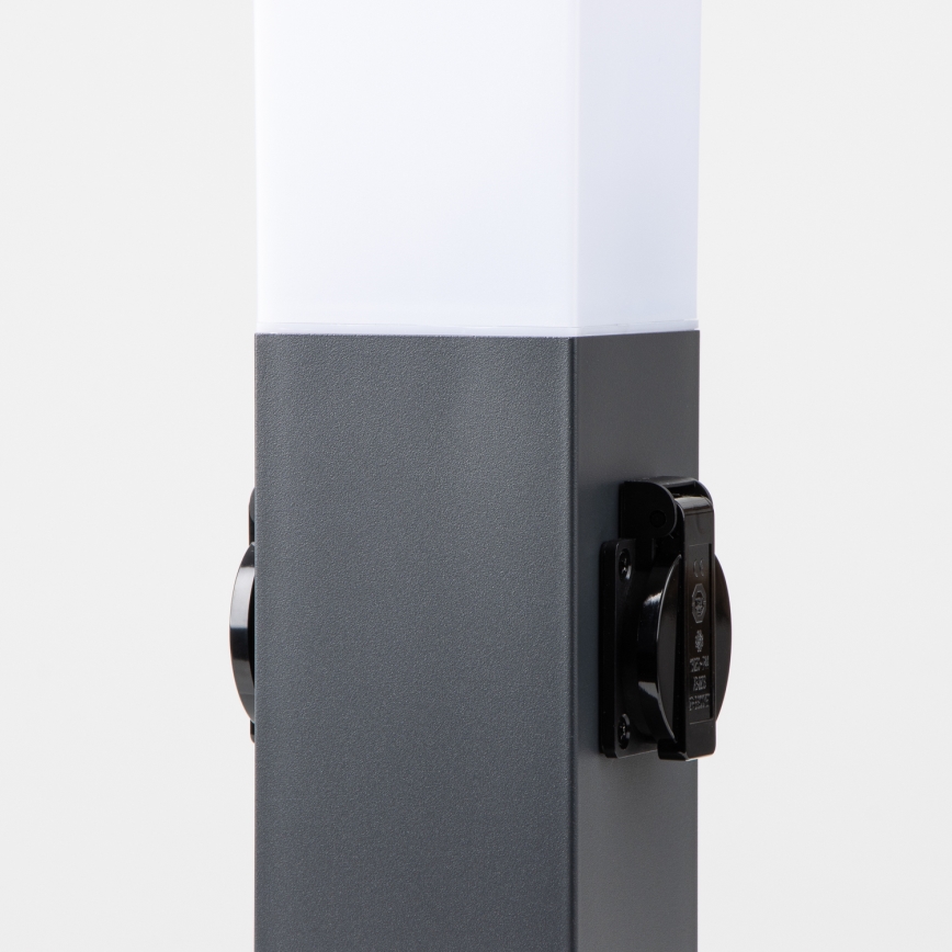 Brilagi - Vanjska lampa NOVA s 2 SCHUKO utičnicama 1xE27/15W/230V 40 cm IP44 antracit