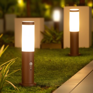 Brilagi - Vanjska lampa sa senzorom NOVA 1xE27/15W/230V 40 cm IP44, smeđa