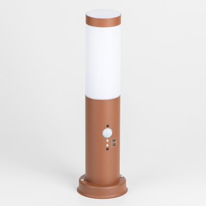 Brilagi - Vanjska lampa sa senzorom NOVA 1xE27/15W/230V 40 cm IP44, smeđa