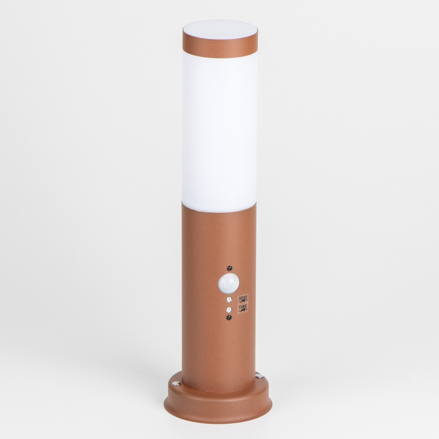 Brilagi - Vanjska lampa sa senzorom NOVA 1xE27/15W/230V 40 cm IP44, smeđa