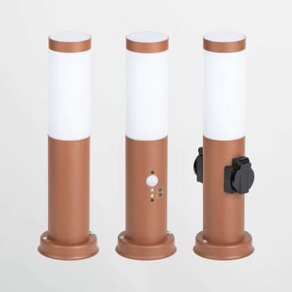 Brilagi - Vanjska lampa sa senzorom NOVA 1xE27/15W/230V 40 cm IP44, smeđa