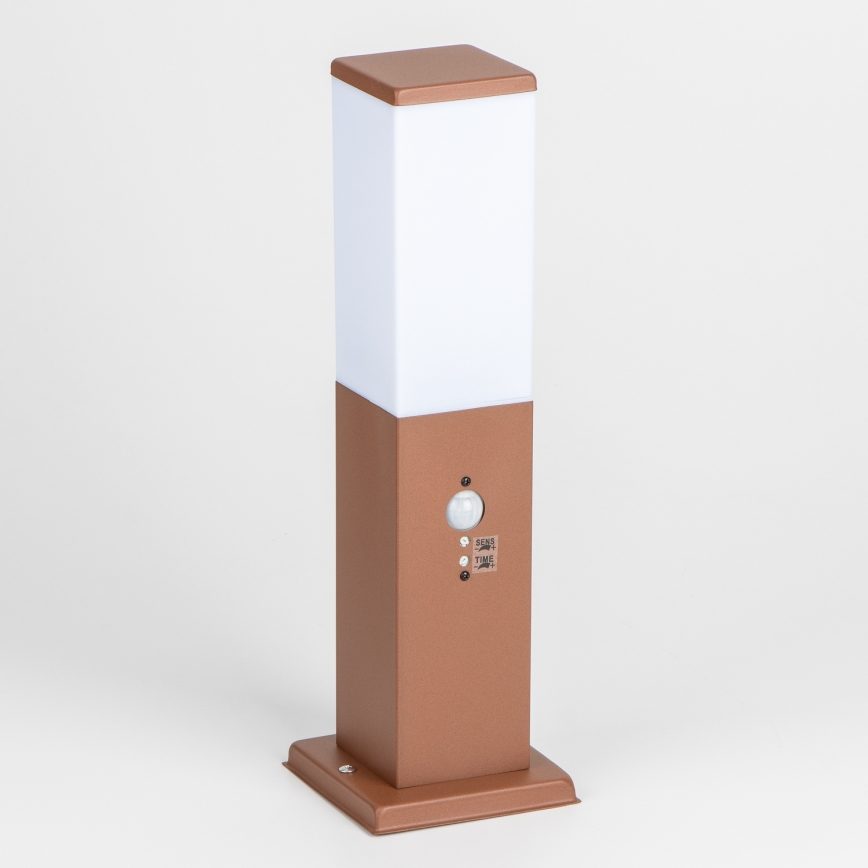 Brilagi - Vanjska lampa sa senzorom NOVA 1xE27/15W/230V 40 cm IP44 smeđa