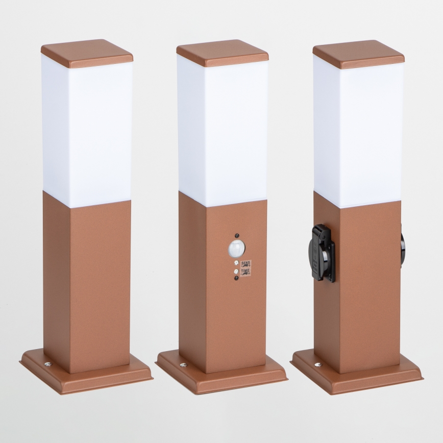 Brilagi - Vanjska lampa sa senzorom NOVA 1xE27/15W/230V 40 cm IP44 smeđa