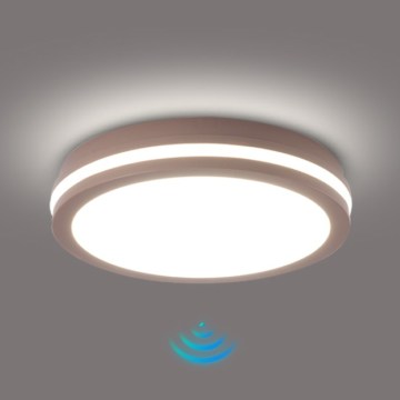 Brilagi - vanjska LED svjetiljka s detektorom pokreta BENE LED/24W/230V promjer 26 cm smeđa IP54
