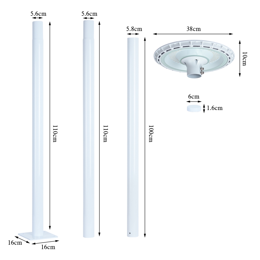 Brilagi - Vanjska LED ulična lampa URBANSPARK LED/120W/230V bijela IP65
