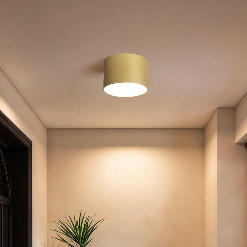 BRILAGI - Vanjska stropna svjetiljka FORIS LED/9W/230V Ø 9 cm zlatna IP44