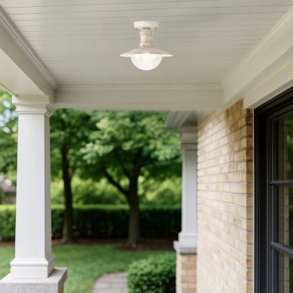 Brilagi - Vanjska stropna svjetiljka MOLDE 1xE27/60W IP44 bijela/patina