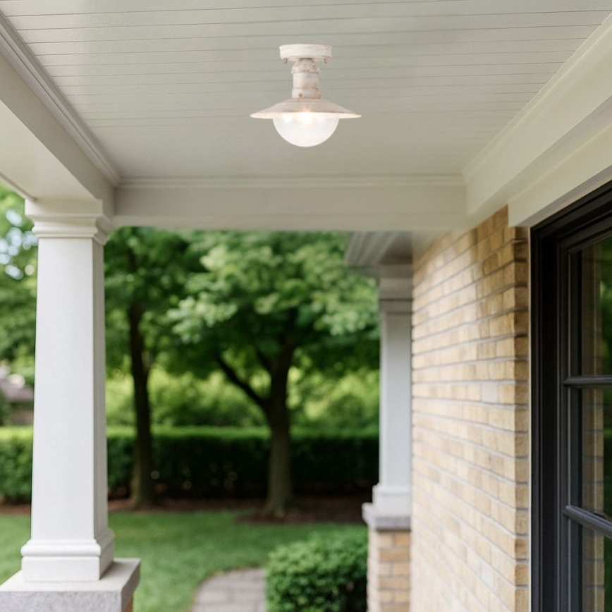 Brilagi - Vanjska stropna svjetiljka MOLDE 1xE27/60W IP44 bijela/patina