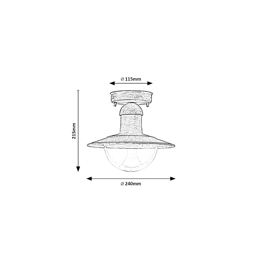 Brilagi - Vanjska stropna svjetiljka MOLDE 1xE27/60W IP44 bijela/patina