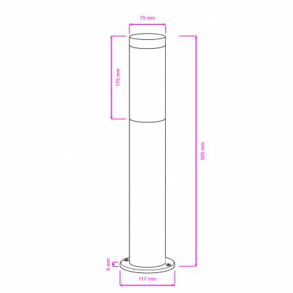 BRILAGI - Vanjska svjetiljka ELIA 1xE27/20W/230V IP44 50 cm antracitna