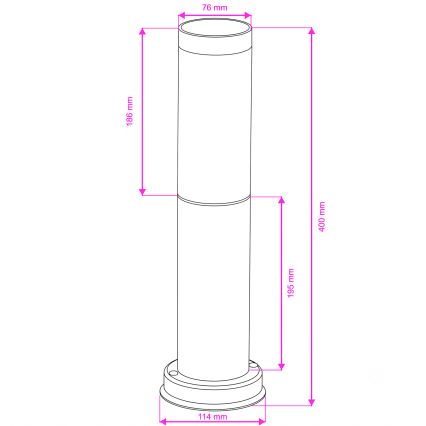 Brilagi - Vanjska svjetiljka NOVA 1xE27/15W/230V 40 cm IP44 smeđa