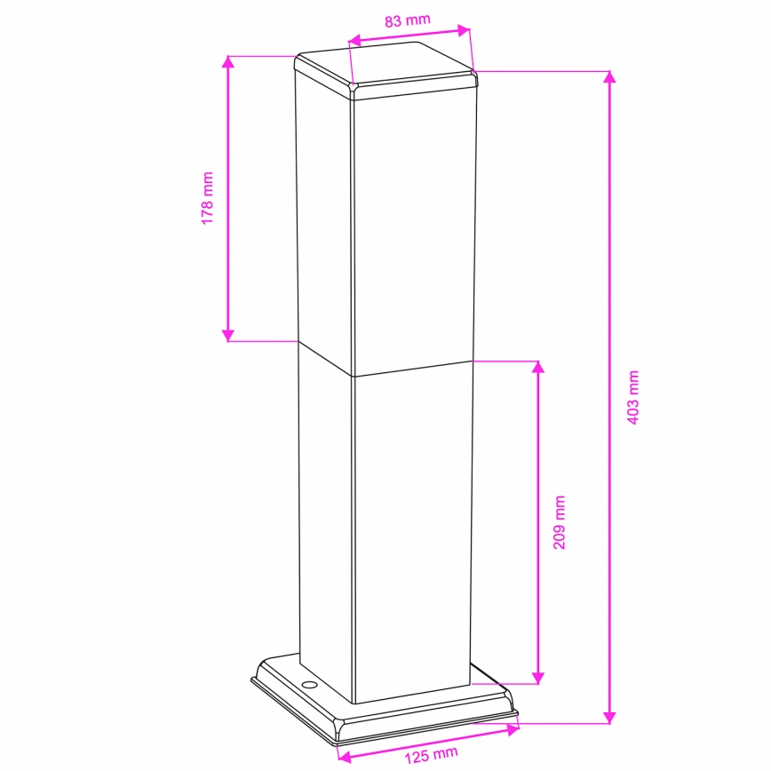Brilagi - Vanjska svjetiljka NOVA, 1xE27/15W/230V, 40 cm, IP44, smeđa