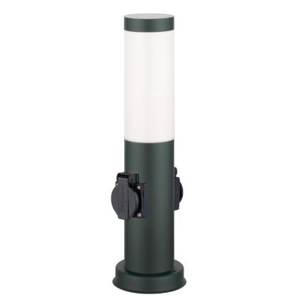 Brilagi - Vanjska svjetiljka s 2 SCHUKO utičnicama NOVA 1xE27/15W/230V 40 cm IP44 antracitna