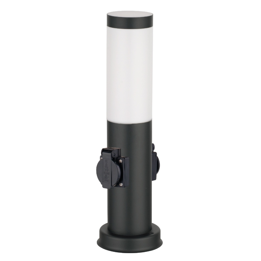 Brilagi - Vanjska lampa NOVA s 2 SCHUKO utičnicama 1xE27/15W/230V 40 cm IP44 crna