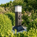 BRILAGI - Vanjska svjetiljka s 2 SCHUKO utičnicama, 1xE14/15W/230V, IP44, crna