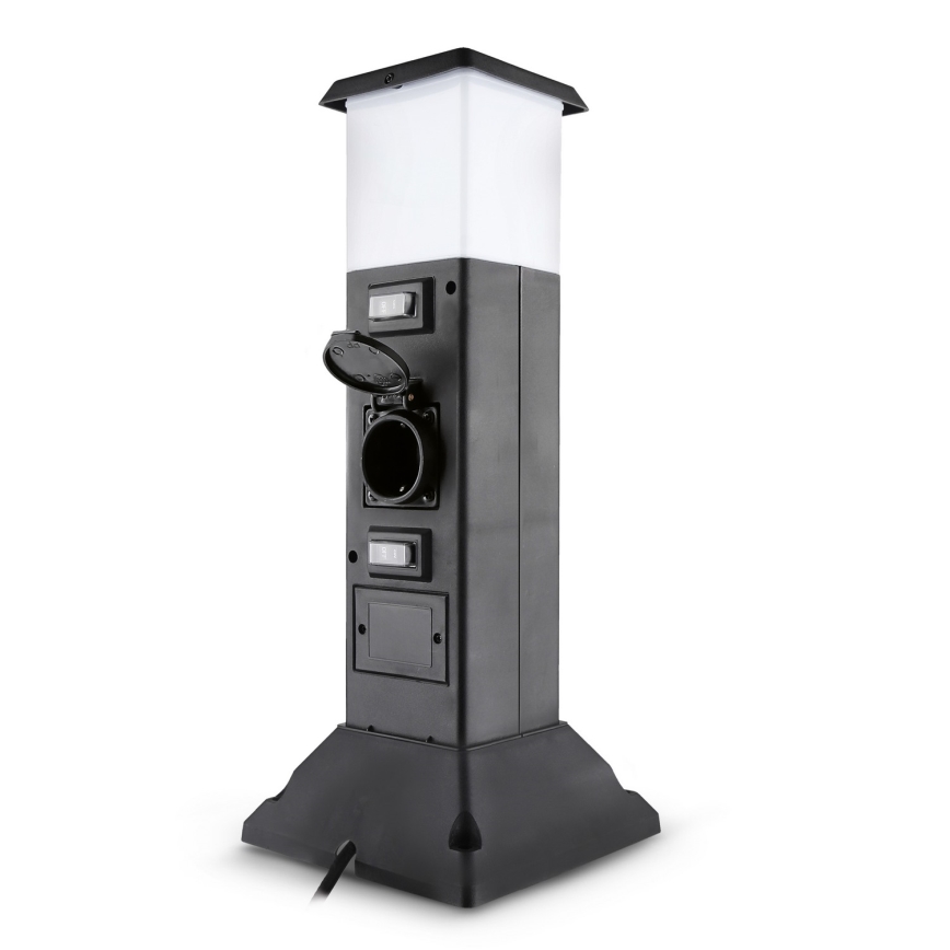 Brilagi - Vanjska svjetiljka s 2 SCHUKO utičnicama, 1xE14/15W/230V, IP44, crna