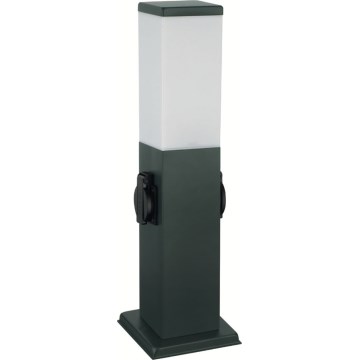 Brilagi - Vanjska svjetiljka s 2 SCHUKO utičnicama 1xE27/15W/230V 40 cm IP44 antracitna