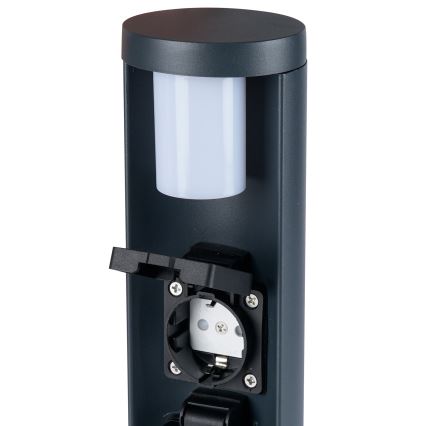 Brilagi - Vanjska svjetiljka PILLAR s 2 SCHUKO utičnicama, 1xG9/11W/230V, IP44, antracit