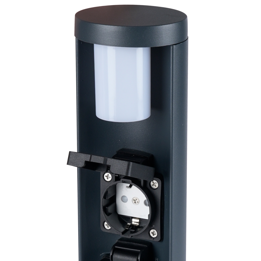 Brilagi - Vanjska svjetiljka PILLAR s 2 SCHUKO utičnicama, 1xG9/11W/230V, IP44, antracit