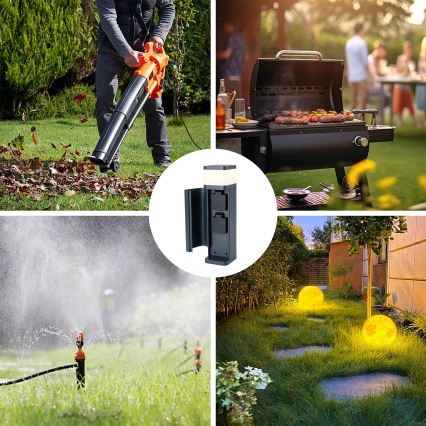 Brilagi - Vanjska lampa s 2 SCHUKO utičnicama PILLAR 1xG9/11W/230V IP44 antracit