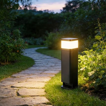 Brilagi - Vanjska lampa s 2 SCHUKO utičnicama PILLAR 1xG9/11W/230V IP44 antracit