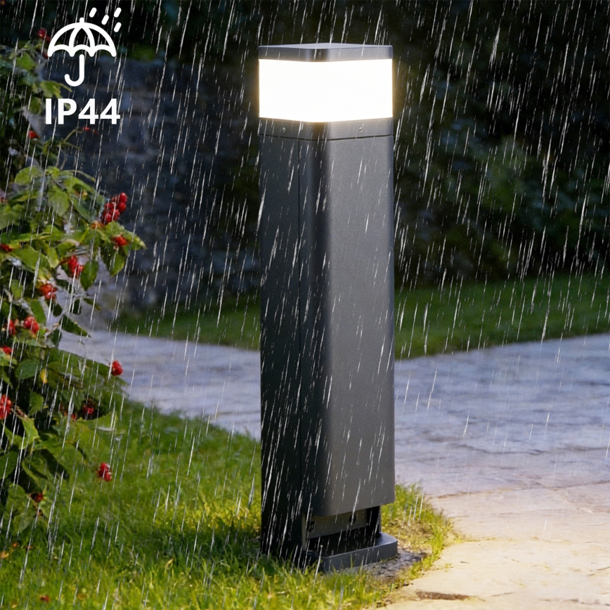 Brilagi - Vanjska lampa s 2 SCHUKO utičnicama PILLAR 1xG9/11W/230V IP44 antracit